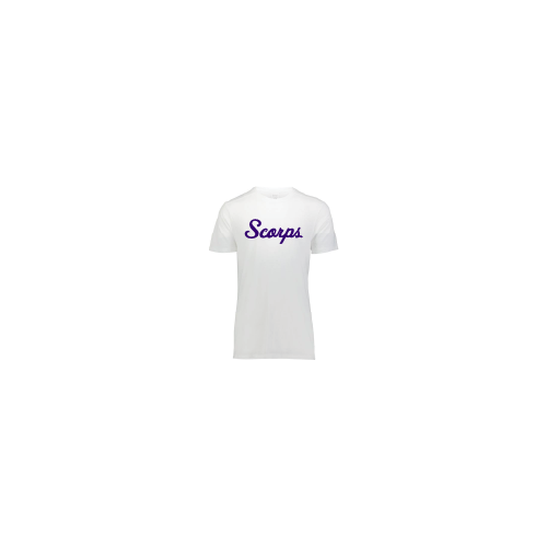 Mens Tri Blend - Script - White